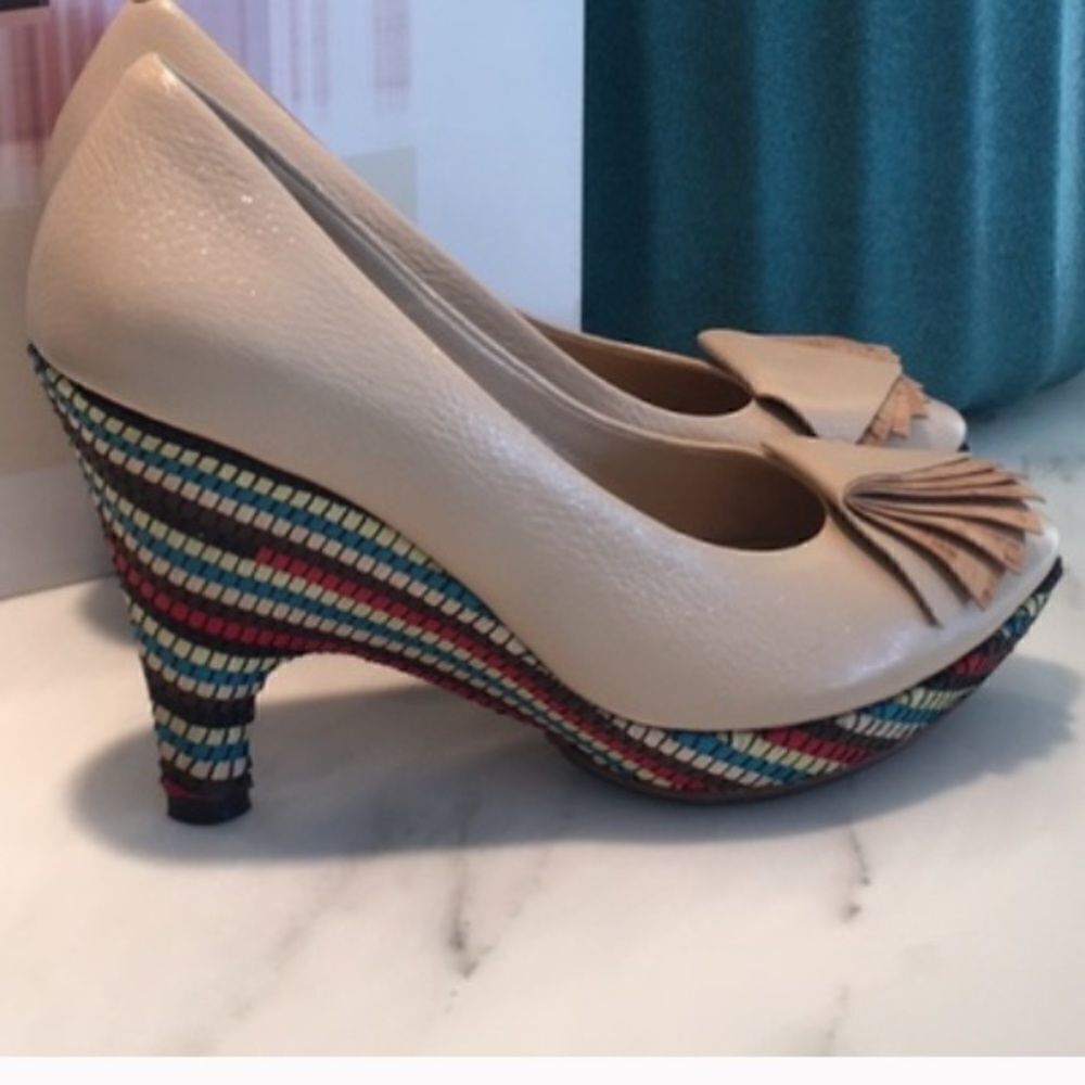 Glory Chen Rare wedge size 8 Fauna Platform Heels
